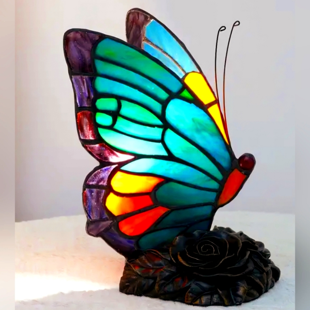 Stained Glass Table Lamp- Butterfly